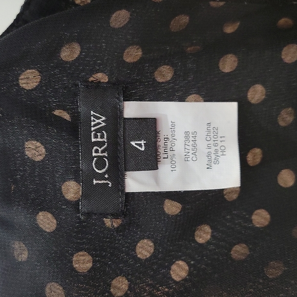 J Crew 100% Silk Polka Dot Dress - Picture 3 of 3